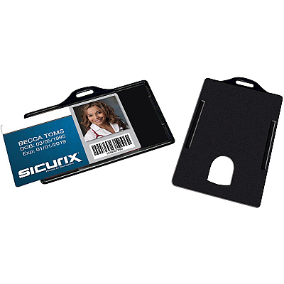 SICURIX Horizontal Black Frame ID Card Holder (BAU68310)