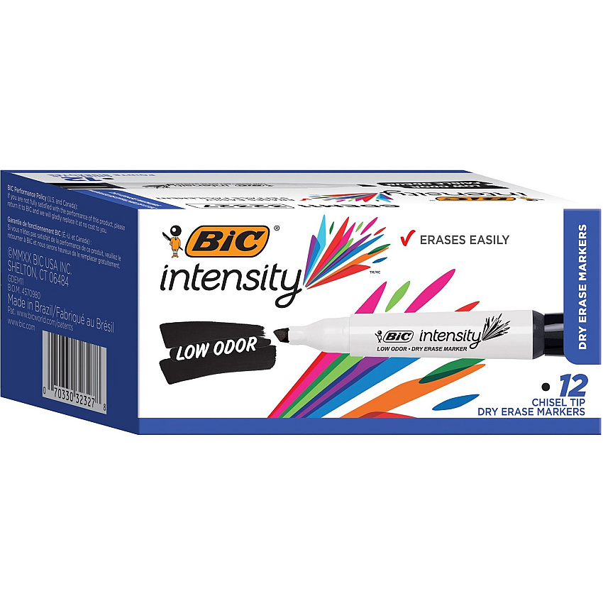 BIC Intensity Low Odor Dry Erase Markers (BICGDEM11BK)