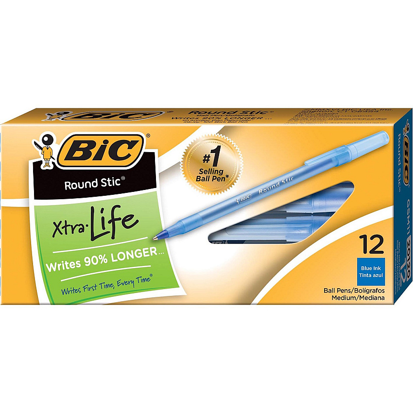 BIC Round Stic Ballpoint Pens (BICGSM11BE)