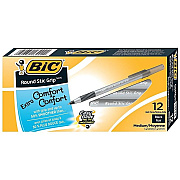 BIC Round Stic Grip Ballpoint Pen (BICGSMG11BK)