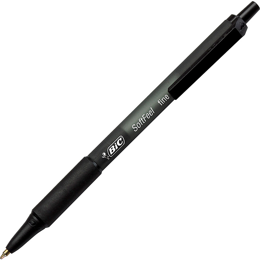 BIC SoftFeel Retractable Ball Pens (BICSCSF11BK)