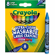 Crayola Kid's 8 Count Large Washable Crayons (CYO523280)