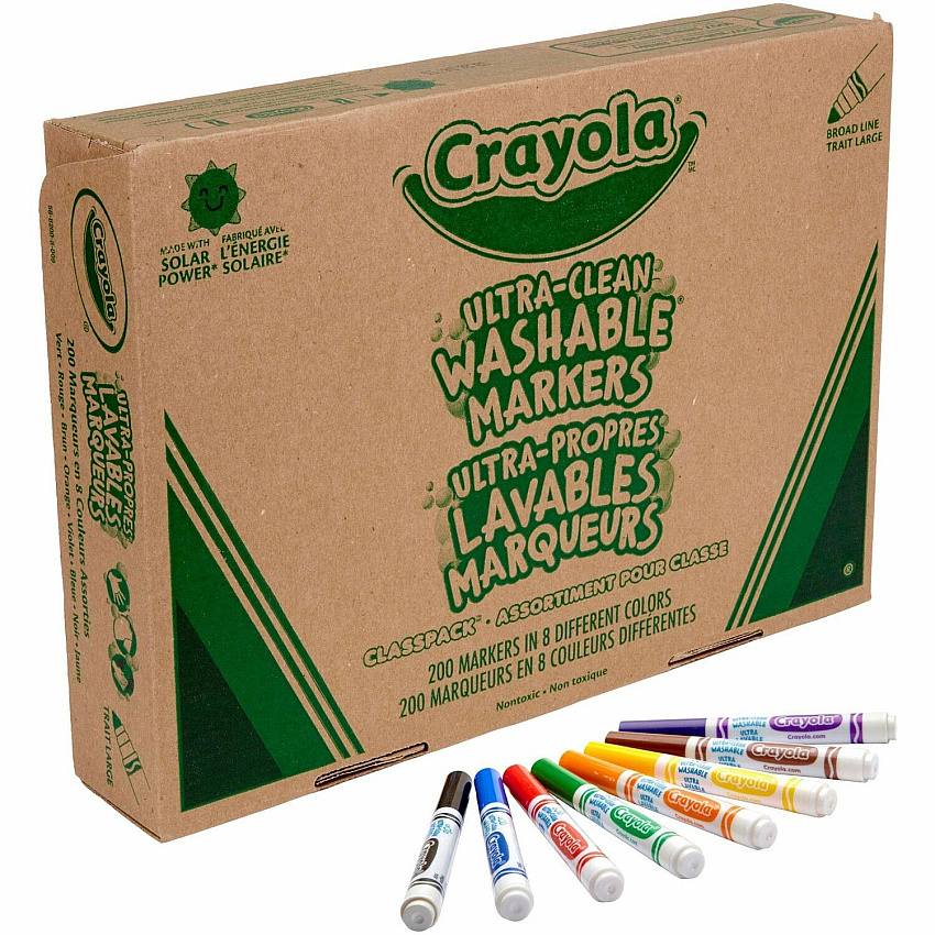 Crayola 8-Color Ultra-Clean Washable Marker Classpack (CYO588200)