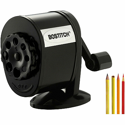 Bostitch Antimicrobial Manual Pencil Sharpener (BOSMPS1BLK)