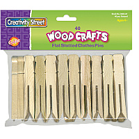 Creativity Street Flat-Slotted Clothespins (PAC368501)
