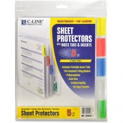 C-Line Heavyweight Poly Sheet Protectors with Index Tabs (05550)