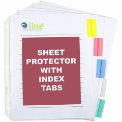 C-Line Heavyweight Poly Sheet Protectors with Index Tabs (05550)