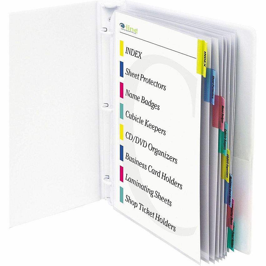 C-Line Heavyweight Poly Sheet Protectors with Index Tabs (CLI05580)