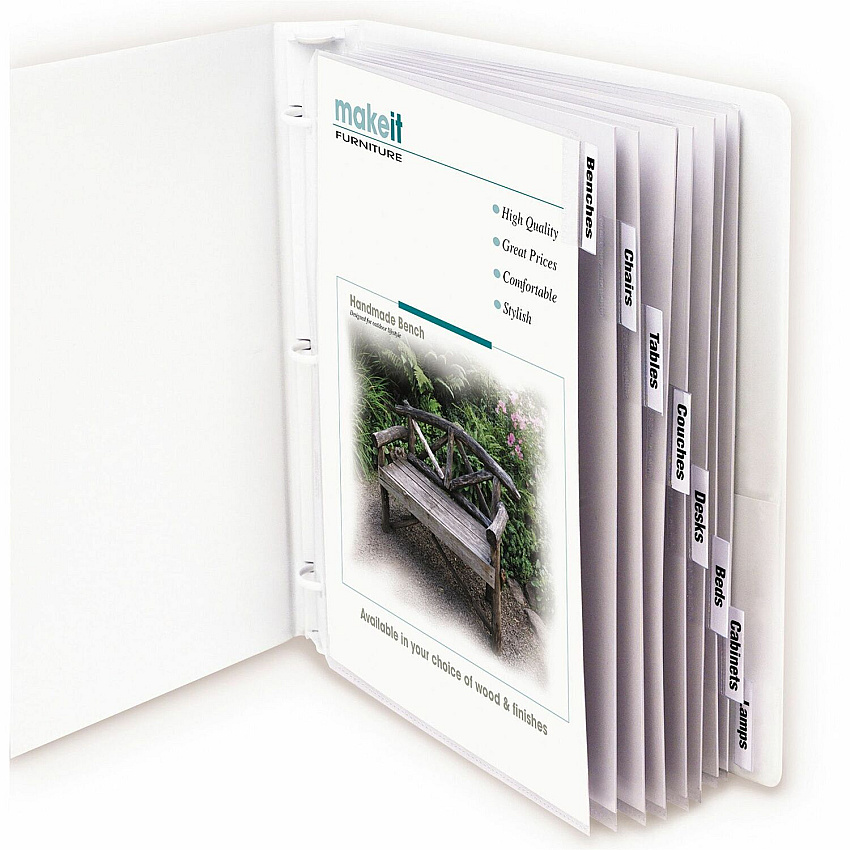 C-Line Heavyweight Poly Sheet Protectors with Index Tabs (CLI05587)