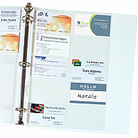 C-Line Business Card Holder Pages for Ring Binders, Poly (CLI61217)