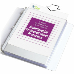 C-Line Heavyweight Poly Sheet Protectors with Antimicrobial Protection (62033)