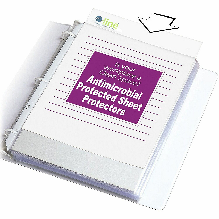 C-Line Heavyweight Poly Sheet Protectors with Antimicrobial Protection (CLI62033)