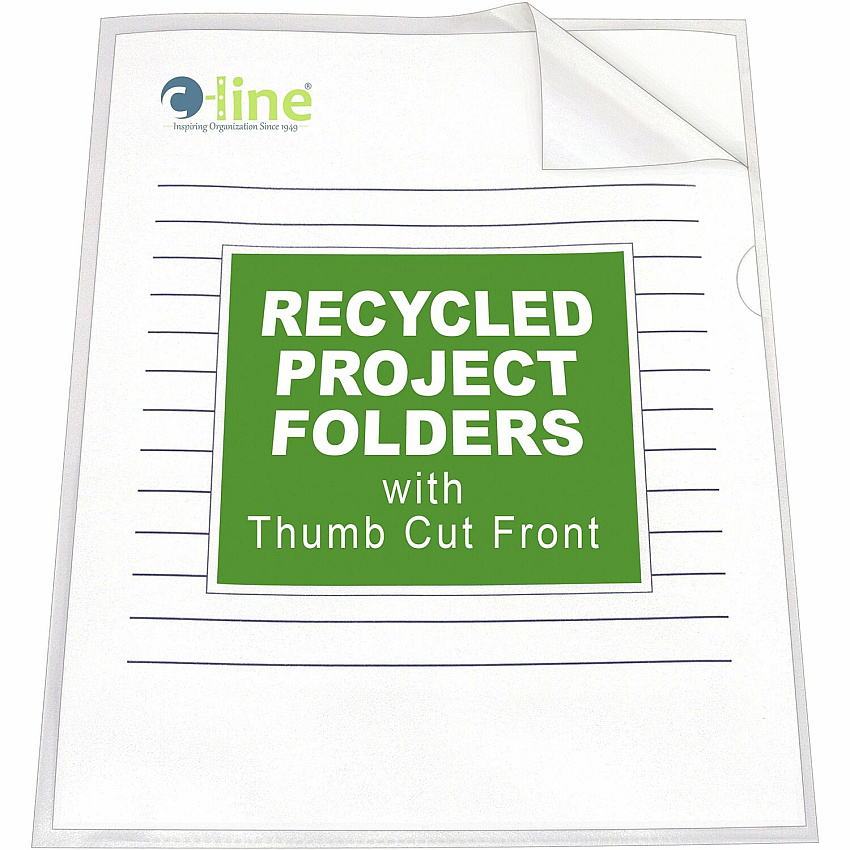 C-Line Recycled Poly Project Folders (CLI62127)