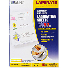 C-Line Cleer Adheer Laminating Sheets with Antimicrobial Protection (CLI65009)