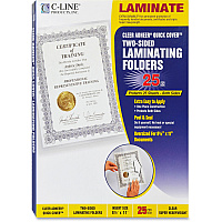 C-Line Super Heavyweight Cleer Adheer Quick Cover Laminating Pockets (CLI65187)
