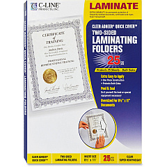 C-Line Super Heavyweight Cleer Adheer Quick Cover Laminating Pockets (CLI65187)