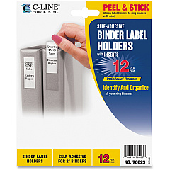 C-Line Self-Adhesive Binder Label Holders (CLI70023)