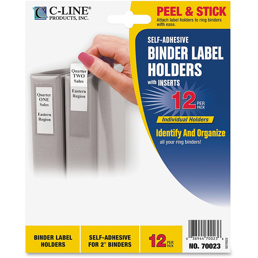C-Line Self-Adhesive Binder Label Holders (CLI70023)
