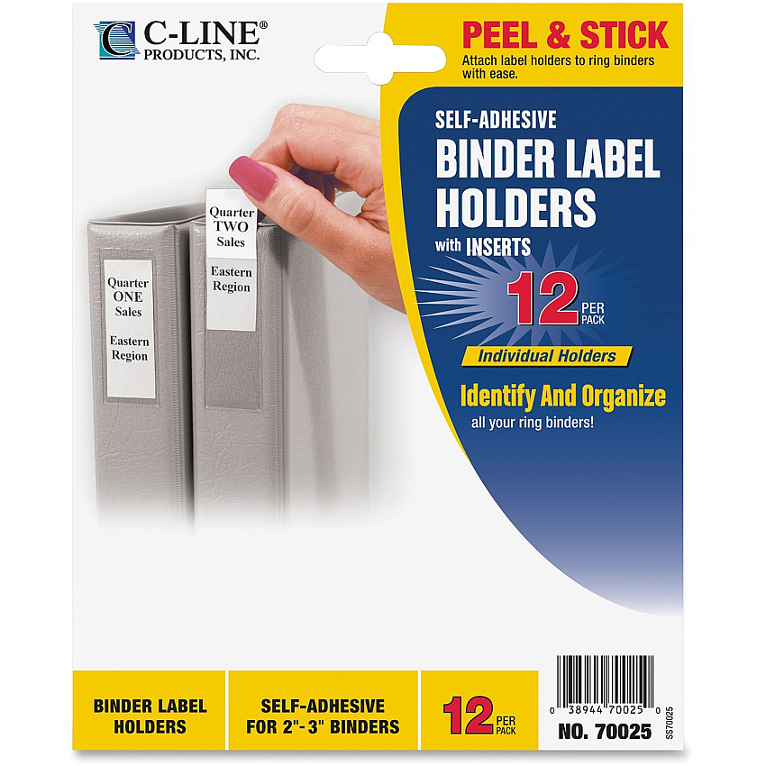C-Line Self-Adhesive Binder Label Holders (CLI70025)