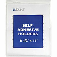 C-Line Self-Adhesive Poly Shop Ticket Holders, Welded (CLI70912)