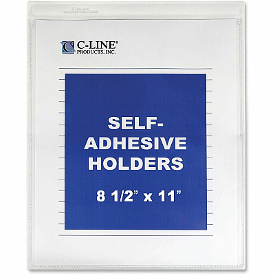C-Line Self-Adhesive Poly Shop Ticket Holders, Welded (CLI70912)