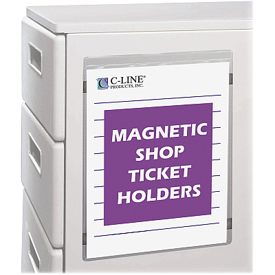 C-Line Magnetic Vinyl Shop Ticket Holders, Welded (CLI83912)
