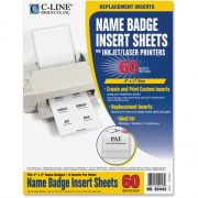 C-Line Replacement Name Badge Insert Sheets for Laser/Inkjet Printers (92443)