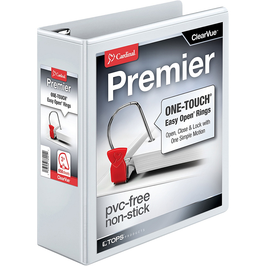 Cardinal EasyOpen Clearvue Slant D-Ring Binders (CRD10330)