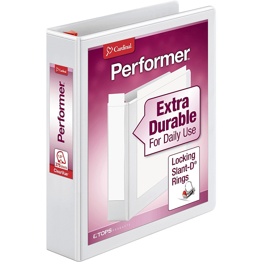 Cardinal Xtravalue Clearvue Locking D-Ring Binder (CRD19020)