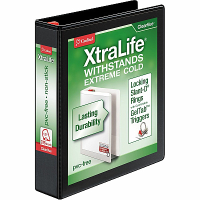 Cardinal Xtralife ClearVue Locking Slant-D Binders (CRD26311)