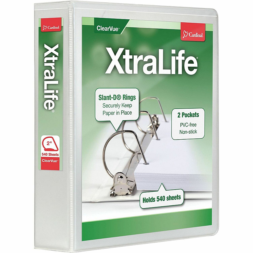 Cardinal Xtralife ClearVue Locking Slant-D Binders (CRD26320)