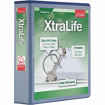 Cardinal Xtralife ClearVue Locking Slant-D Binders (CRD26322)