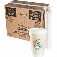 Dart 16 oz Cafe G Design Insulated Foam Cups (DCC16X16G)