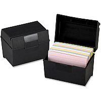 Oxford Plastic Index Card Boxes with Lids (OXF01461)