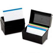Oxford Plastic Index Card Boxes with Lids (01581)