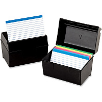 Oxford Plastic Index Card Boxes with Lids (OXF01581)