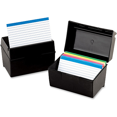 Oxford Plastic Index Card Boxes with Lids (OXF01581)