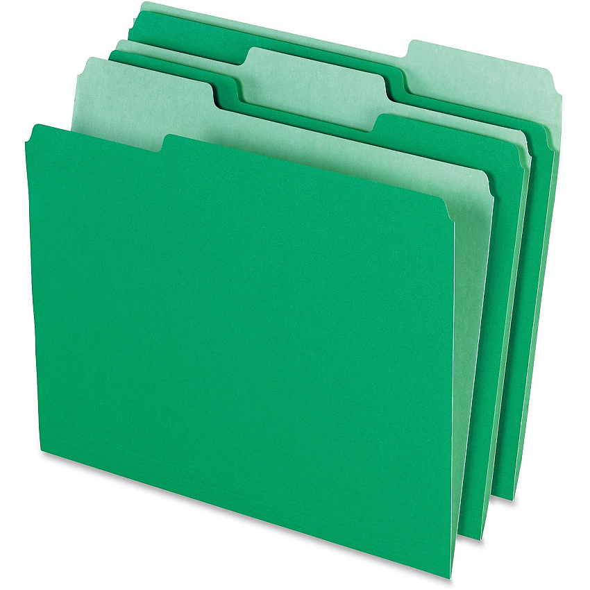 Pendaflex 1/3 Tab Cut Letter Recycled Top Tab File Folder (PFX15213BGR)