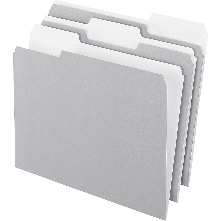 Pendaflex 1/3 Tab Cut Letter Recycled Top Tab File Folder (PFX15213GRA)
