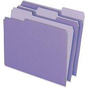 Pendaflex 1/3 Tab Cut Letter Recycled Top Tab File Folder (PFX15213LAV)