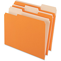Pendaflex 1/3 Tab Cut Letter Recycled Top Tab File Folder (PFX15213ORA)