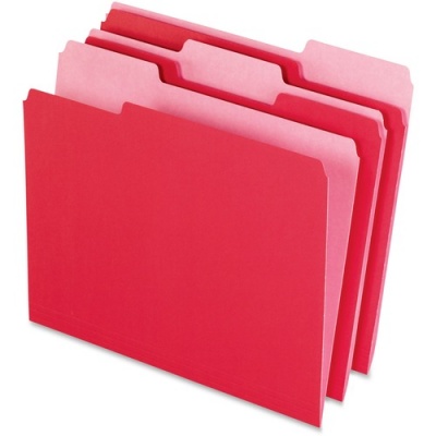 Pendaflex 1/3 Tab Cut Letter Recycled Top Tab File Folder (15213RED)