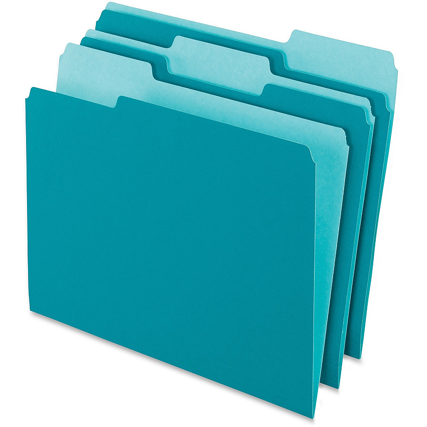 Pendaflex 1/3 Tab Cut Letter Recycled Top Tab File Folder (PFX15213TEA)