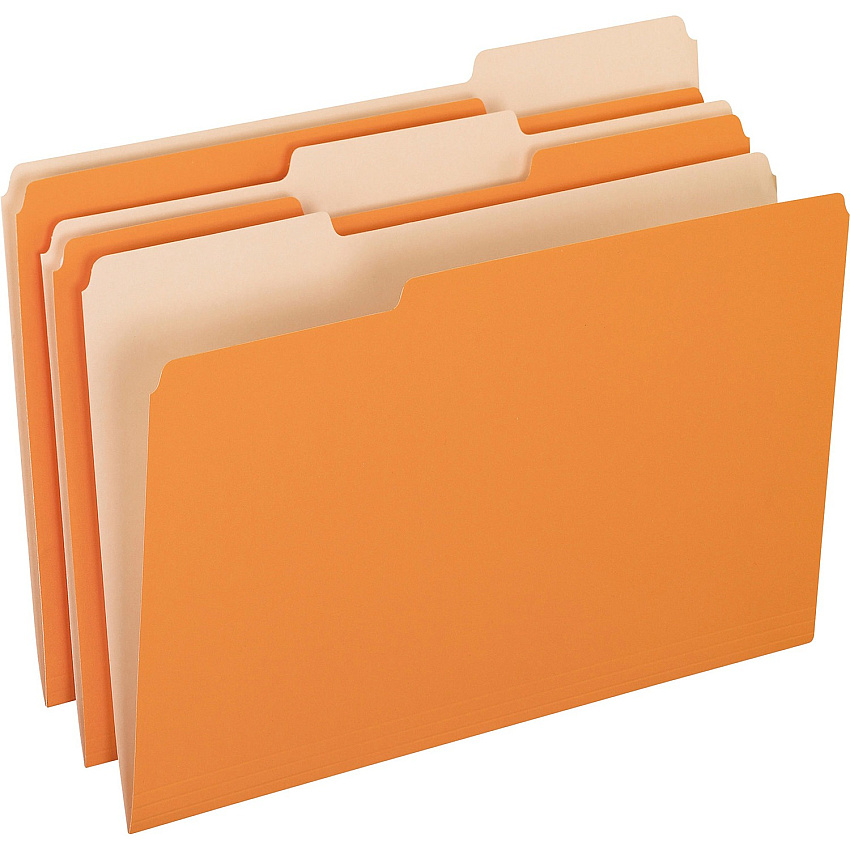 Pendaflex 1/3 Tab Cut Legal Recycled Top Tab File Folder (PFX15313ORA)