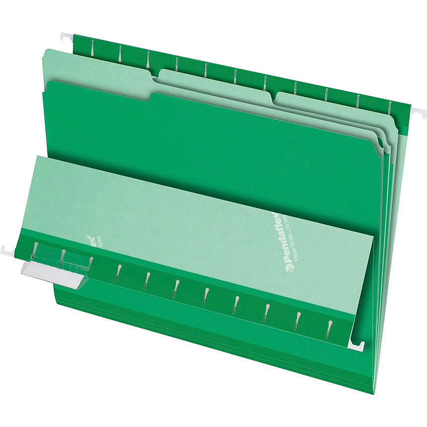 Pendaflex 1/3 Tab Cut Letter Recycled Top Tab File Folder (PFX421013BGR)