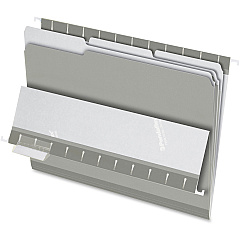 Pendaflex 1/3 Tab Cut Letter Recycled Top Tab File Folder (PFX421013GRA)