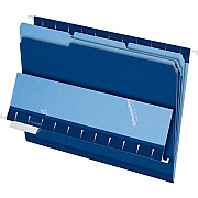 Pendaflex 1/3 Tab Cut Letter Recycled Top Tab File Folder (PFX421013NAV)