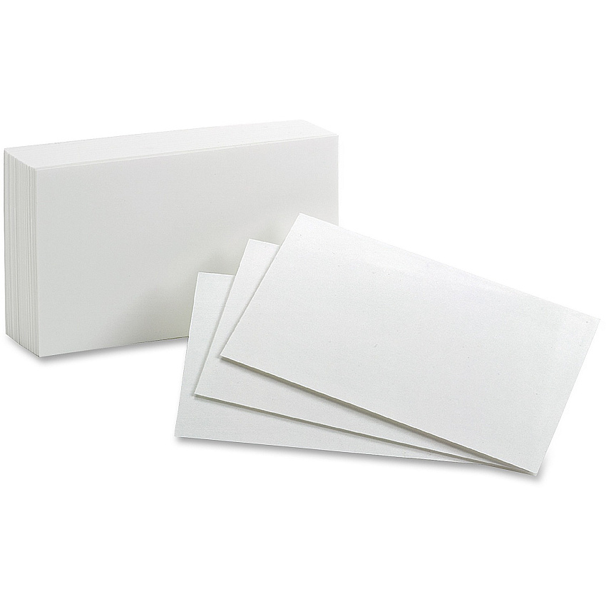 Oxford Blank Index Cards (OXF50)