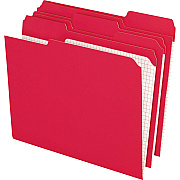 Pendaflex 1/3 Tab Cut Letter Recycled Top Tab File Folder (PFXR15213RED)