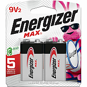 Energizer 9-Volt MAX Alkaline Batteries (EVE522BP2)